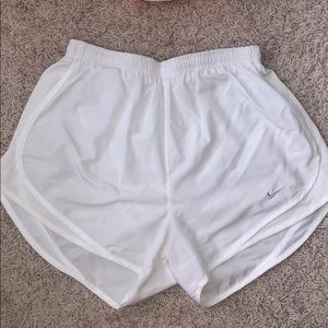 All White Nike Shorts